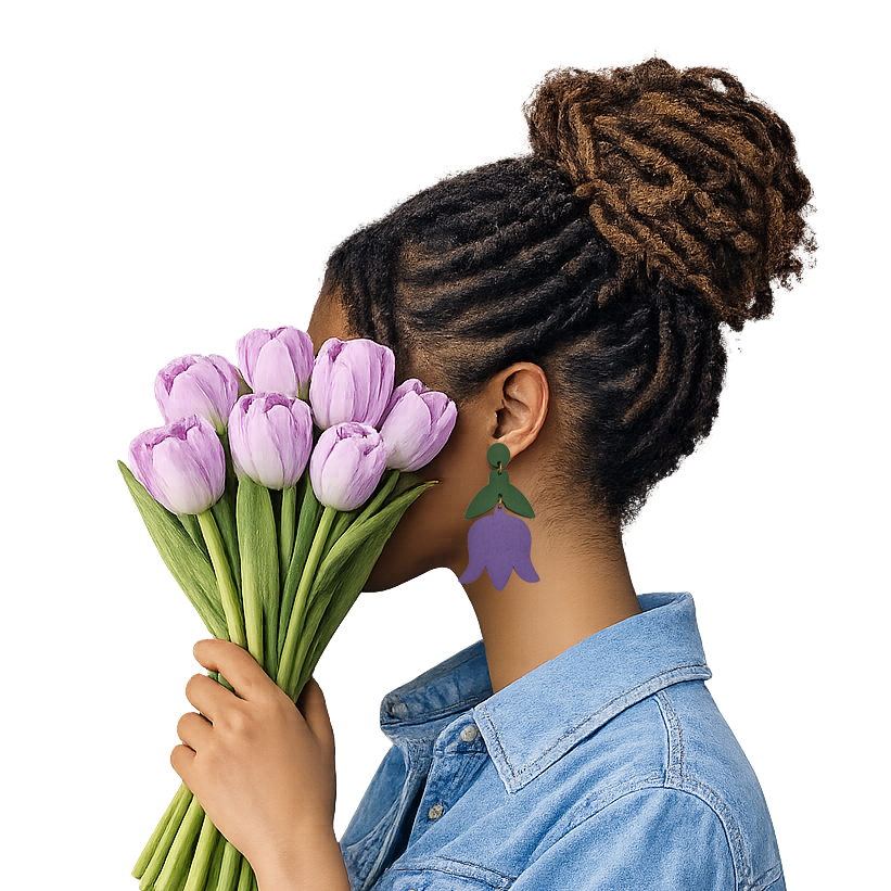 TULIP DROP EARRINGS | LAVENDER BLOOM
