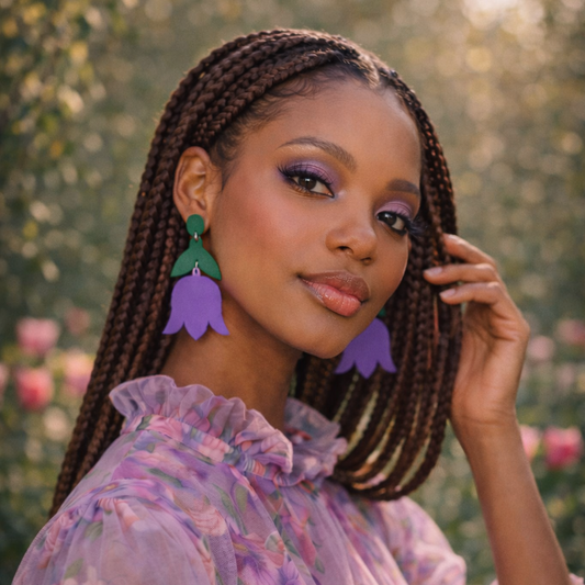 TULIP DROP EARRINGS | LAVENDER BLOOM