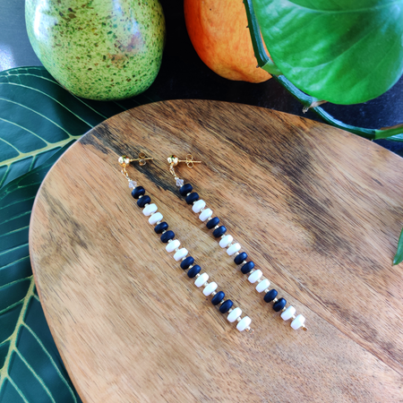 CANDY DROP EARRINGS | BLACK + WHITE