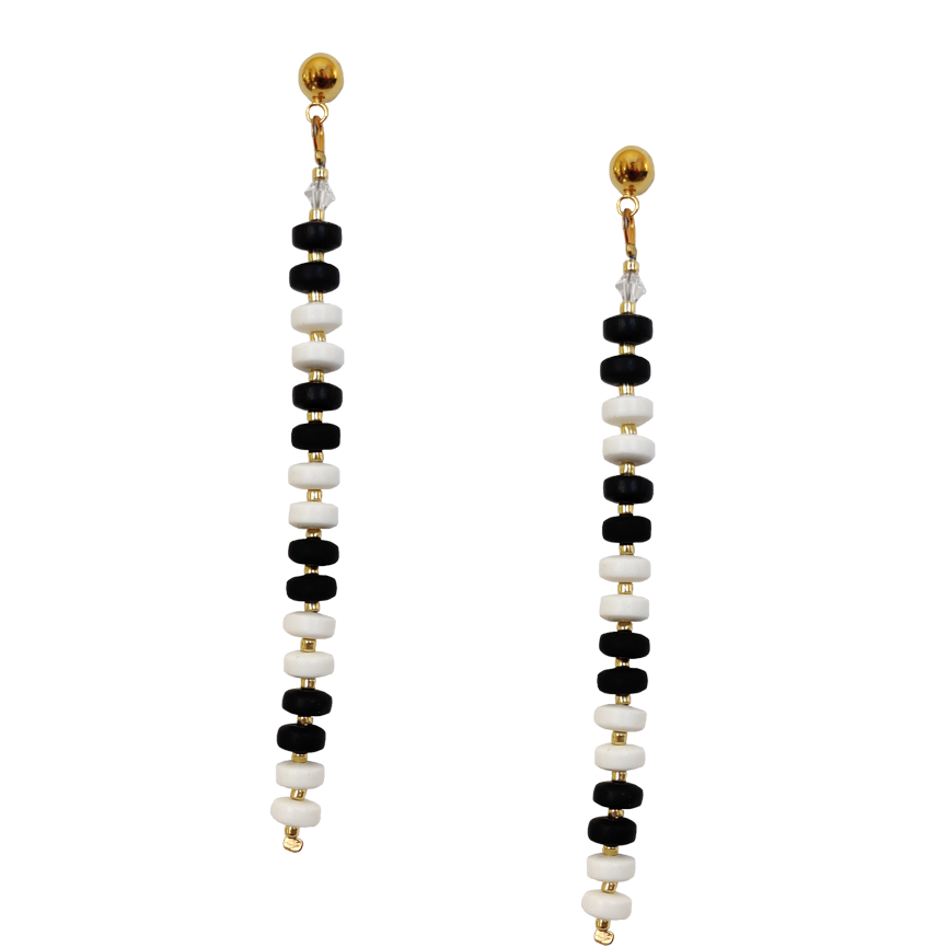CANDY DROP EARRINGS | BLACK + WHITE