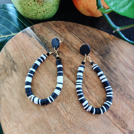 DOUBLE DUTCH EARRINGS | BLACK + WHITE