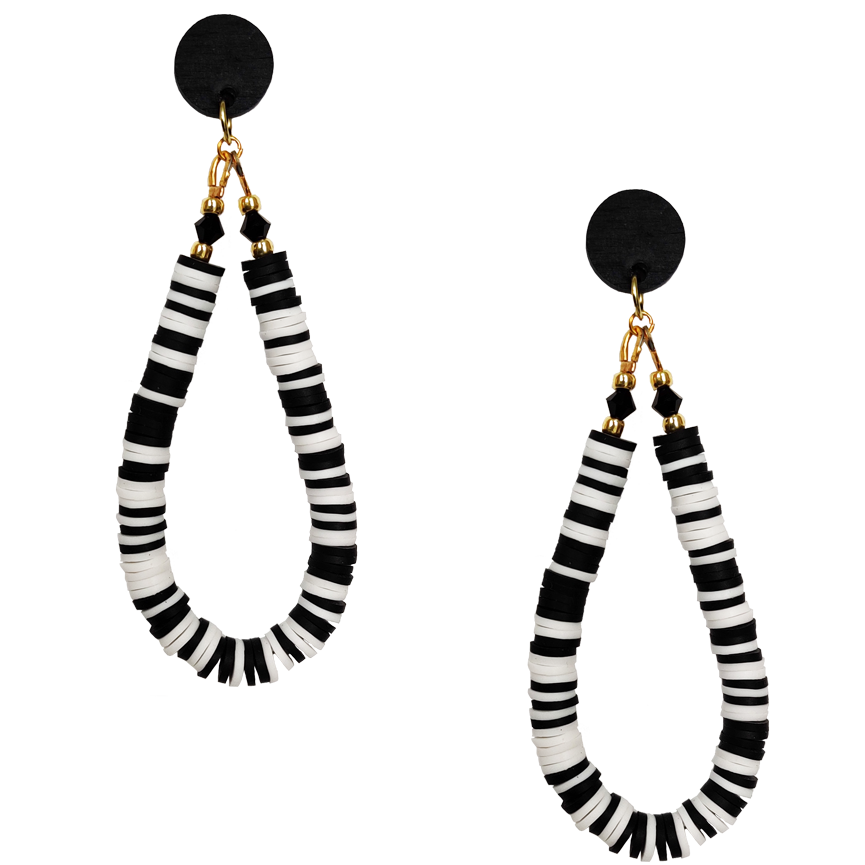 DOUBLE DUTCH EARRINGS | BLACK + WHITE