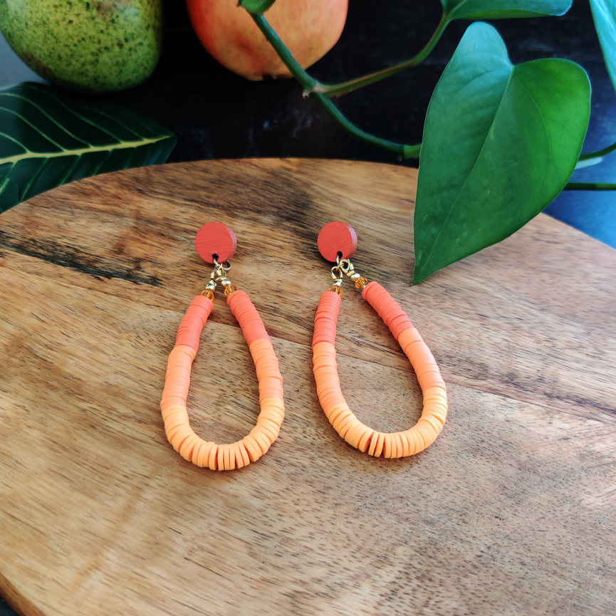 DOUBLE DUTCH EARRINGS PAPAYA - Main Image