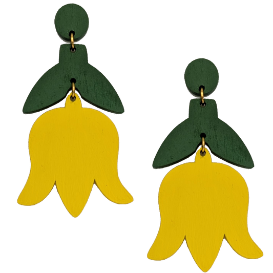 TULIP DROP EARRINGS | GOLDENROD YELLOW