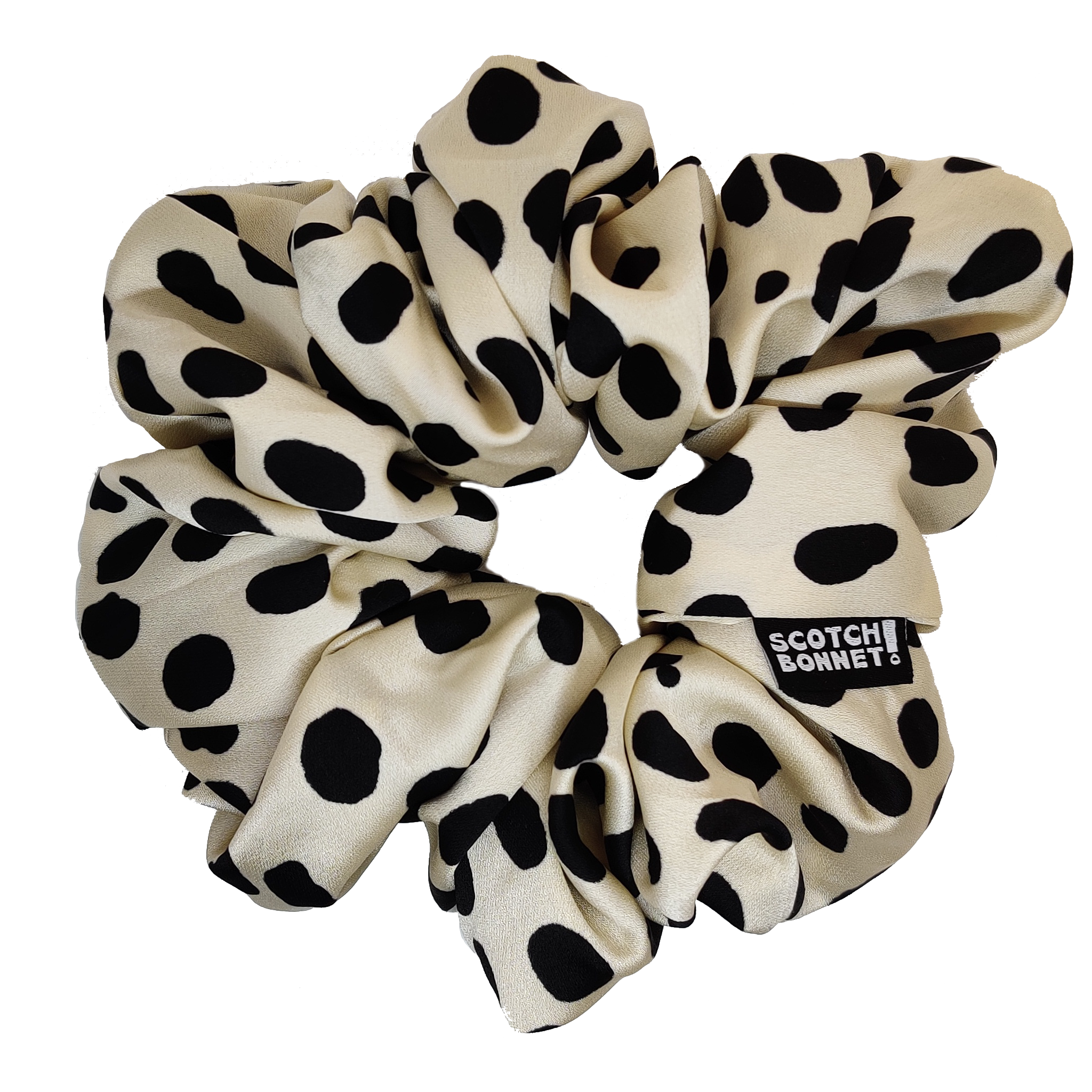 SCRUNCHIE | BLACK SCRIBBLE DOT