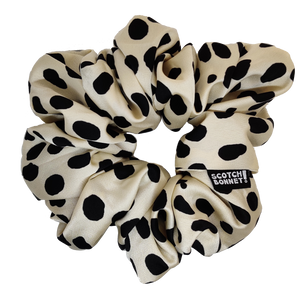 SCRUNCHIE | BLACK SCRIBBLE DOT