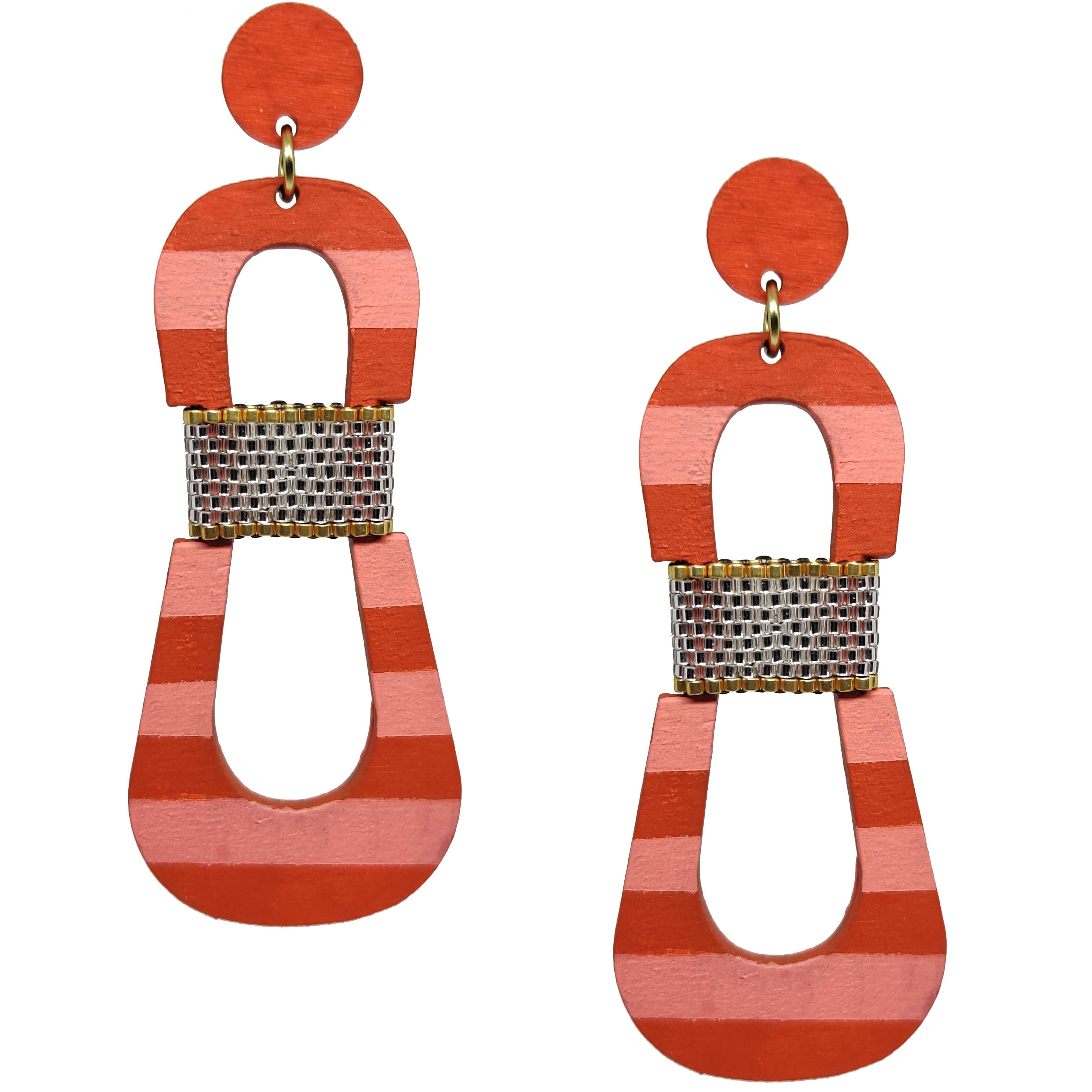HOURGLASS EARRINGS | PASTEL PAPAYA