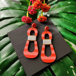 HOURGLASS EARRINGS | PASTEL PAPAYA