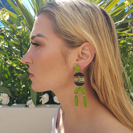 RESORT EARRINGS | LIME