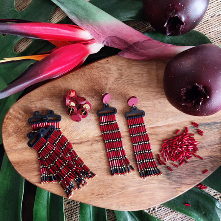 WATERFALL EARRINGS | POMEGRANATE