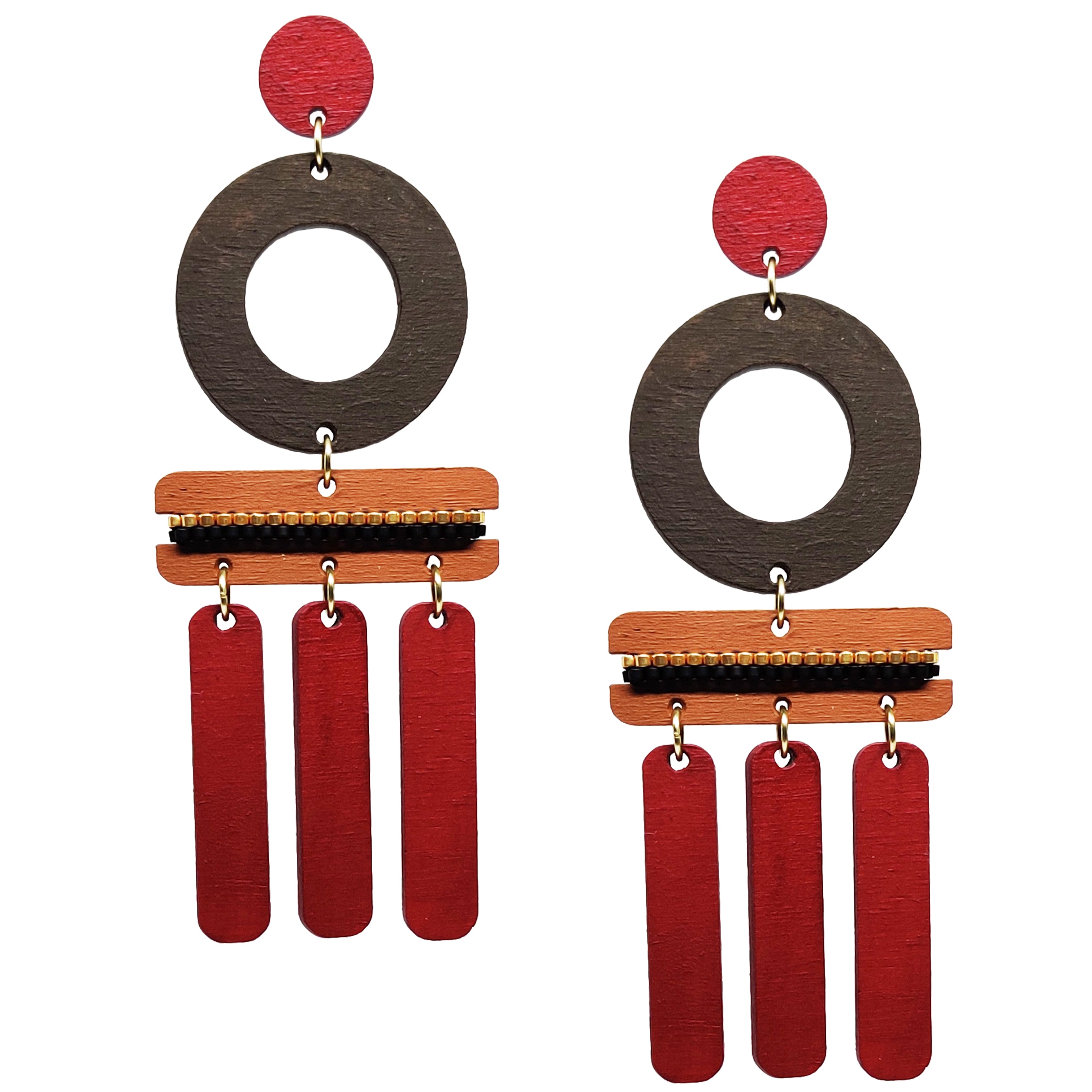 WIND CHIME EARRINGS | POMEGRANATE
