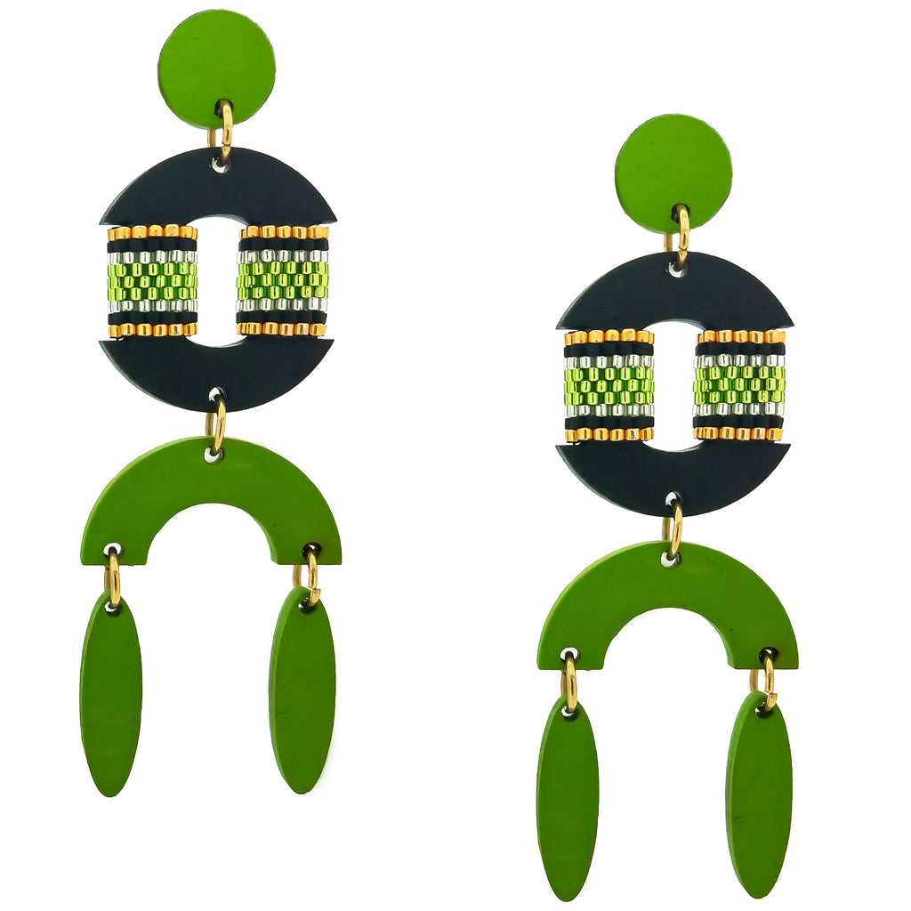 RESORT EARRINGS | LIME