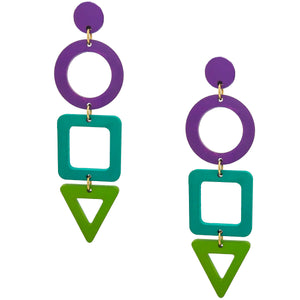 STACKED SHAPE EARRINGS | SALTWATER