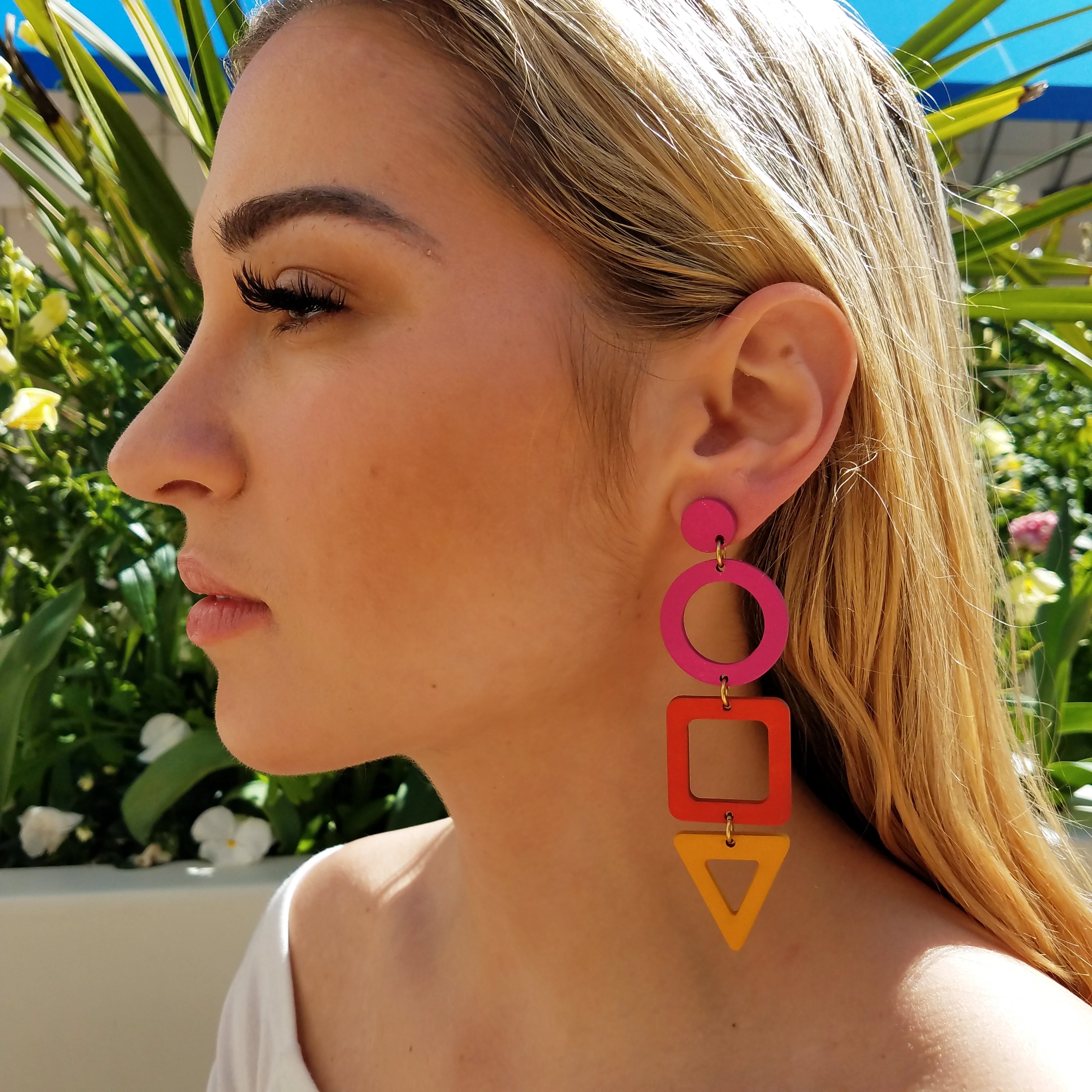 STACKED SHAPE EARRINGS | SUNSPLASH