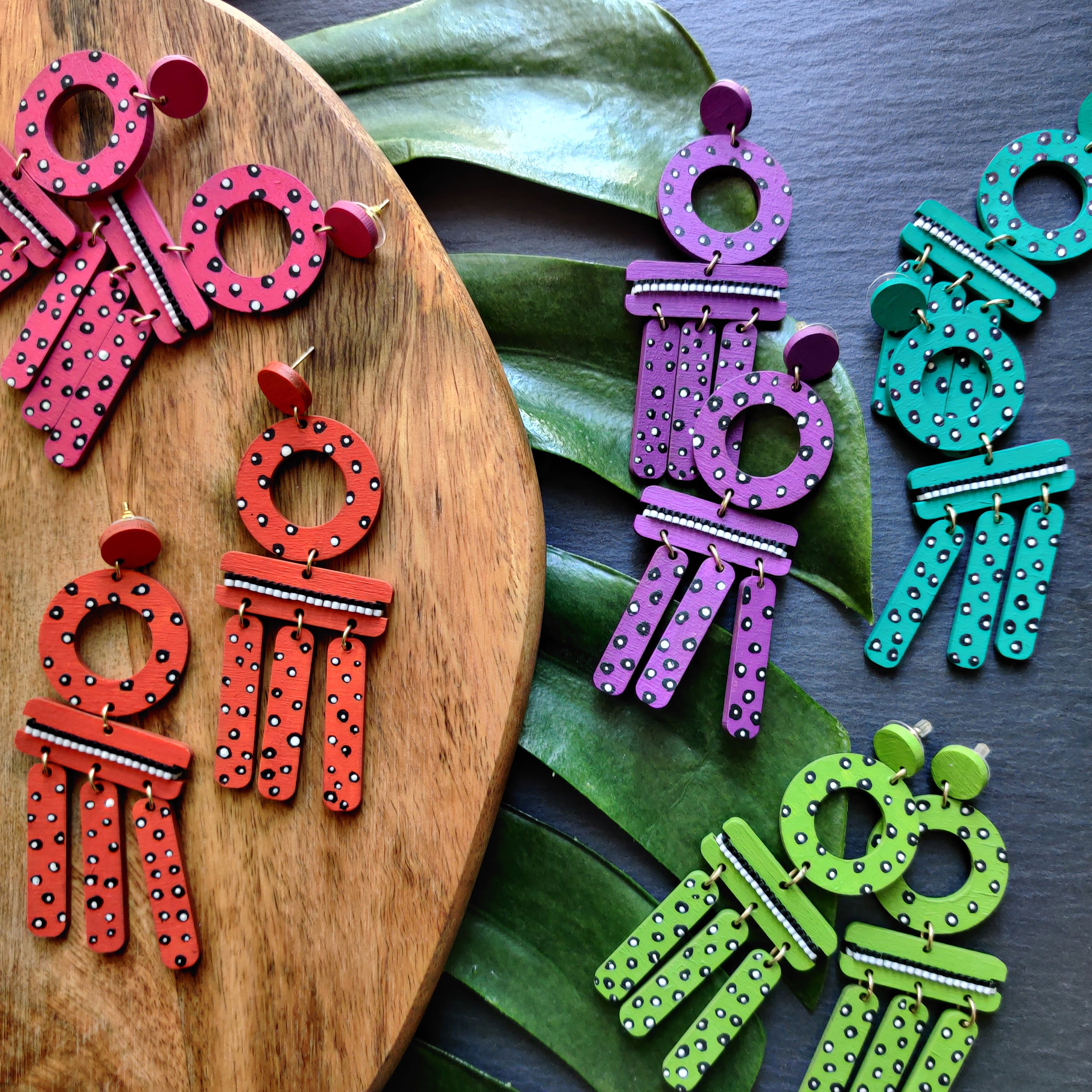 WIND CHIME EARRINGS | LIME