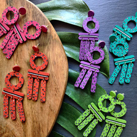 WIND CHIME EARRINGS | LIME
